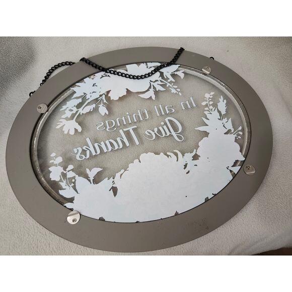 Give Thanks Flower Vintage Window Hanging Stain Glass Fall Thanksgiving - Picture 3 of 8